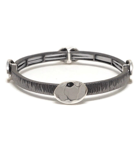 METAL DISC STRETCH BRACELET-0